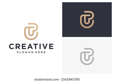 up initials modern vector logo
