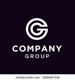Iniciales Monograma CG GC Letra carta logo inspiración en el diseño