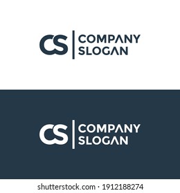 Initials monogram CS letter business company logo design