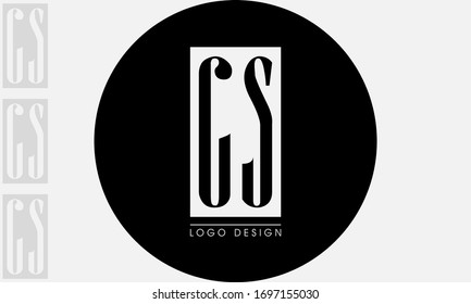 Initials Monogram CS SC Letter logo design
