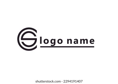 Initials Monogram CS SC Letter Circular Yin Yang logo design