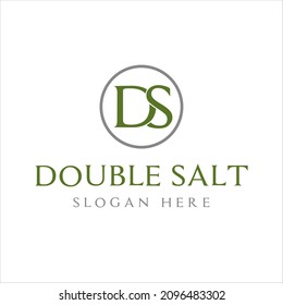 iniciales monograma logotipo de letra DS con forma simple y plantilla de diseño redondeado de círculo, aislado en fondo negro.