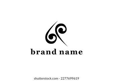 Initials Monogram Letter B P Batik Paint Traditional Tribal Logo Design