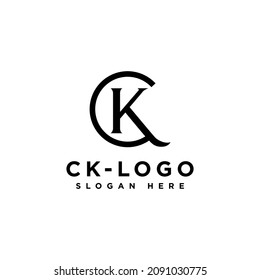 Initials Monogram Letter C K, KC, CK, logo design