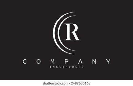 initials monogram letter R luxury logo design vector template