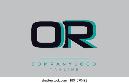O iniciales diseño del logotipo del alfabeto de texto de letra monograma