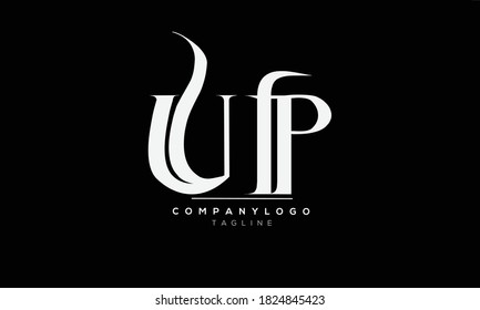 UP initials monogram letter text alphabet logo design