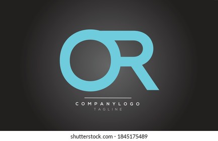 OR initials monogram letter text alphabet logo design