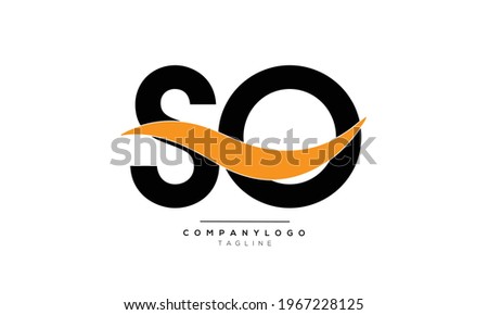 SO initials monogram letter text alphabet logo design	