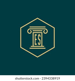 initials monogram logo design template law firm attorney creative logo modern