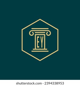 initials monogram logo design template law firm attorney creative logo modern