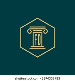 initials monogram logo design template law firm attorney creative logo modern