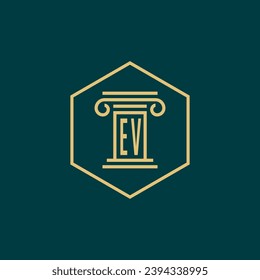 initials monogram logo design template law firm attorney creative logo modern