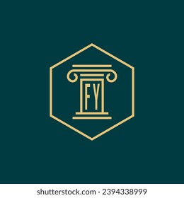 initials monogram logo design template law firm attorney creative logo modern