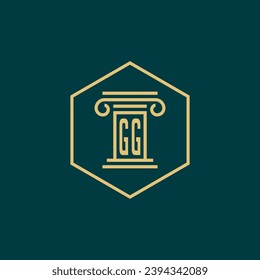 initials monogram logo design template law firm attorney creative logo modern
