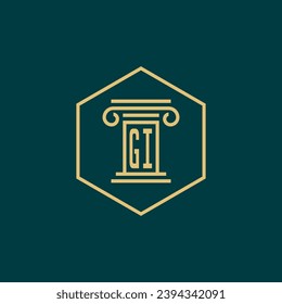 initials monogram logo design template law firm attorney creative logo modern