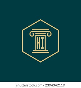 initials monogram logo design template law firm attorney creative logo modern