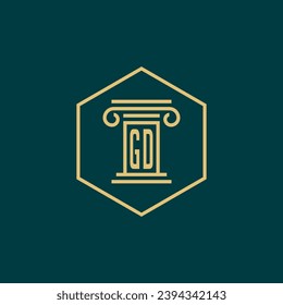 initials monogram logo design template law firm attorney creative logo modern