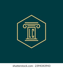 initials monogram logo design template law firm attorney creative logo modern
