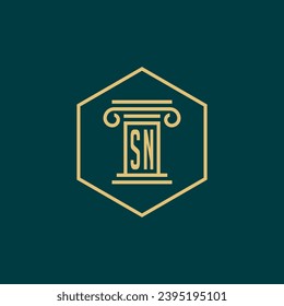 initials monogram logo design template law firm attorney creative logo modern