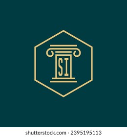 iniciales modelo de diseño de logotipo de monograma firma de leyes abogado logotipo creativo logotipo moderno