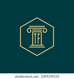 initials monogram logo design template law firm attorney creative logo modern