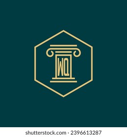 initials monogram logo design template law firm attorney creative logo modern