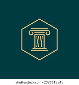 initials monogram logo design template law firm attorney creative logo modern