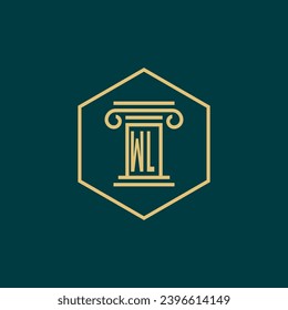 initials monogram logo design template law firm attorney creative logo modern