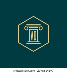 initials monogram logo design template law firm attorney creative logo modern