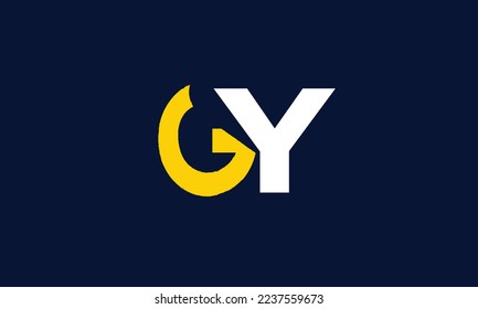 Initials monogram logo GY,YG,G and Y