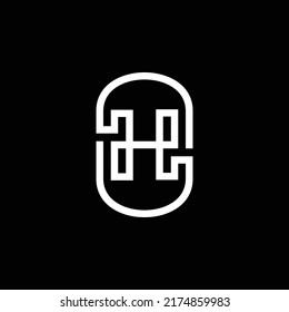 Initials monogram logo with letter H