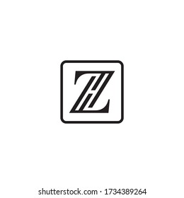 Initials Monogram ZH HZ Logo Design Vector