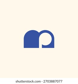 Initials MP logo design vector ac tech icon 