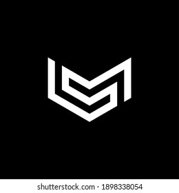 INITIALS MS MODERN LOGO DESIGNS