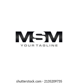 initials MSM logo negative space