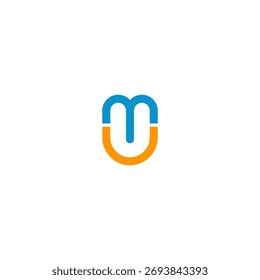 Las iniciales "MU" para un logotipo de Marca comercial simple y elegante
