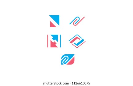 initials N abstract logo icon vector
