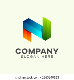 Initials N Logo Creative Template Sign Vector
