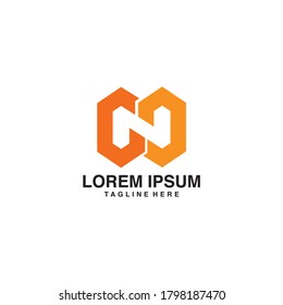 Initials N Logo Vector Illustration Icon