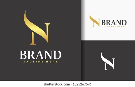 the initials N luxury logo