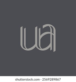 Initials na, an monogram logo template, minimal luxury letter u and a logo vector for brand identity