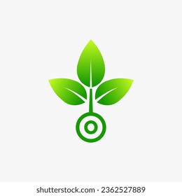 initials nature logo design vector