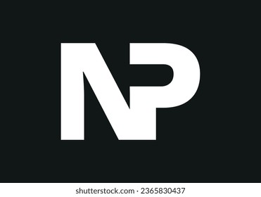 Initials NP Line Minimalist Logo Vector. Letters NP Abstract Line Monogram Logo Identity for Branding