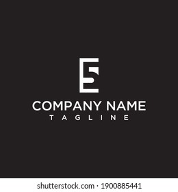 initials number 5 silhouette logo design inspiration