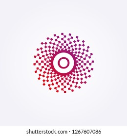 initials O , Connection icon templates , vector logo technology for business corporate , vector logo technology ,emblem or symbol,creative tech icon design.illustration element