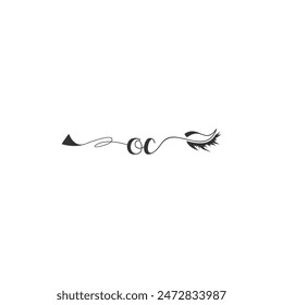 Initialen der Kalligrafie Schriftzug Schönheitssymbol