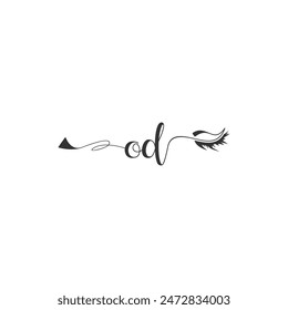 Initials OD calligraphy lettering beauty symbol