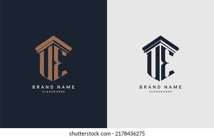 initials OG logo with pillar element. Best for law firm company, legal, lawyer vector monogram design.