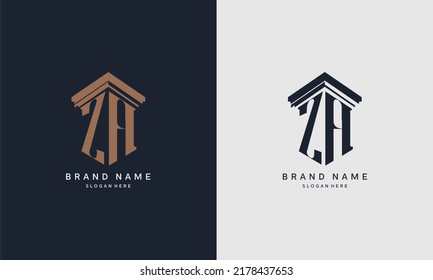 initials OL logo with pillar element. Best for law firm company, legal, lawyer vector monogram design.